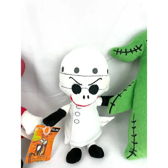 Lot of 5 Disney Nightmare Before Christmas Plush Dolls Lock Mayor Oogie Dr Zero - Picture 3 of 16